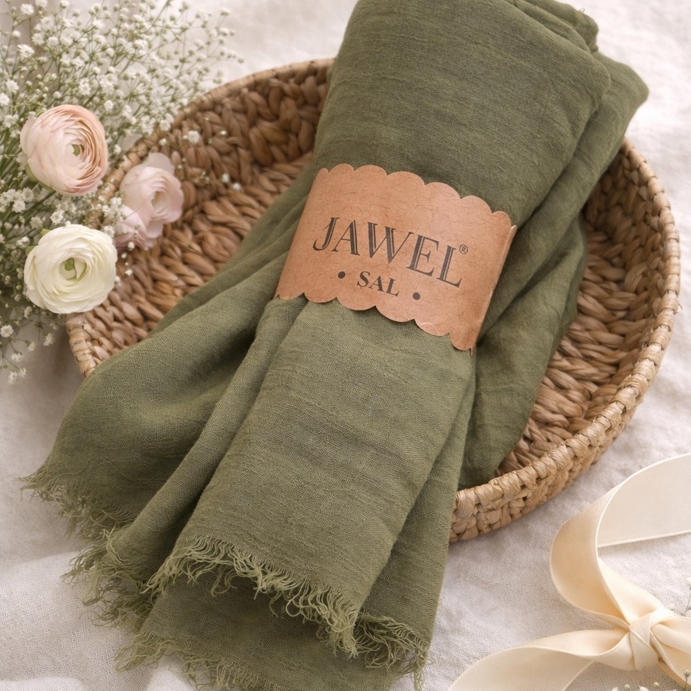 Jawel Olive Green Scarf